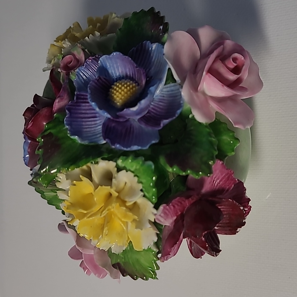 Vintage  best bone Denton China floral basket various colors and flowers baskets